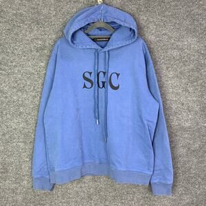 Stolen Girlfriends Club Blue Hoodie Men's Size Large Spellout LOGO‎